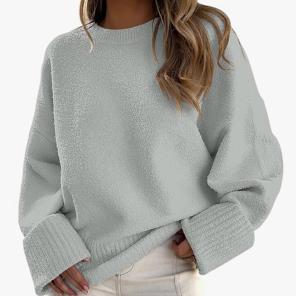 Cozy Gray Oversized Sweater super soft and cozy